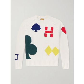 휴먼메이드 화이트 인타르시아 울 혼합 니트 152319279_이미지