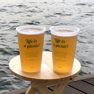 라이프이즈피크닉 휴대용 리유저블컵 피크닉 캠핑 맥주잔 2p