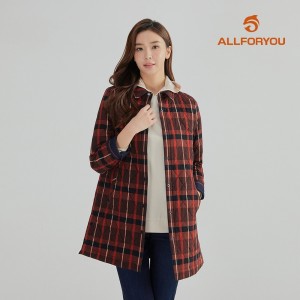 올포유 체크 퀼팅 아우터형 카라 블라우스 ALBLL9121-500_이미지