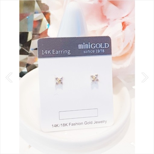 미니골드 14K 플라워링 이어링 EMSM4849