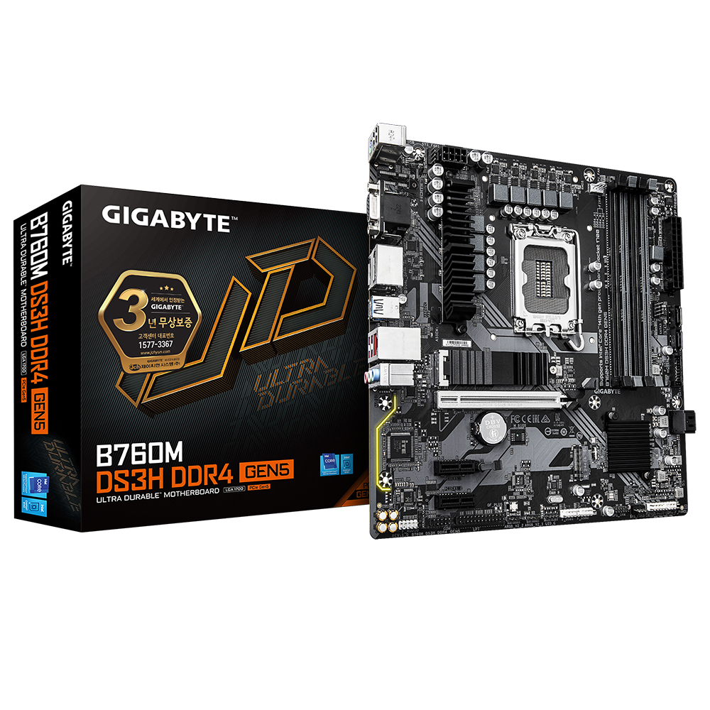 GIGABYTE B760M DS3H D4 GEN5 제이씨현