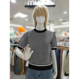 무자크 세이브존09 배색 리틀빙고 니트 티 mn4wkt31 S10064356_이미지