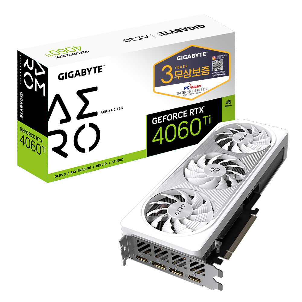 GIGABYTE 지포스 RTX 4060 Ti AERO OC D6 16GB 피씨디렉트_이미지