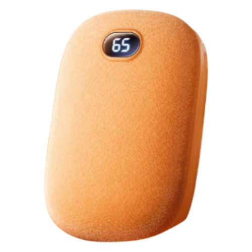휴대용 손난로 충전식 전자 핫팩 미니 USB 조약돌 10000mAh 오렌지 해외구매_이미지
