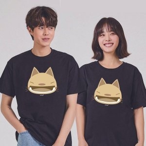 하하하 야옹이 여름커플룩 학생반팔티 W6A256F