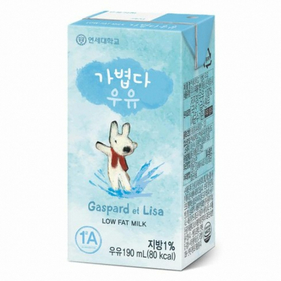 연세유업 가볍다 우유 190ml (멸균) (24개)_이미지