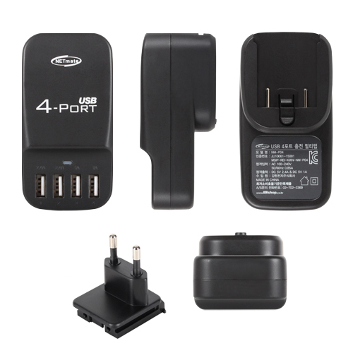 �������� NETmate �޴�� �� 34W 2.4A 4��Ʈ ������ NM-P04