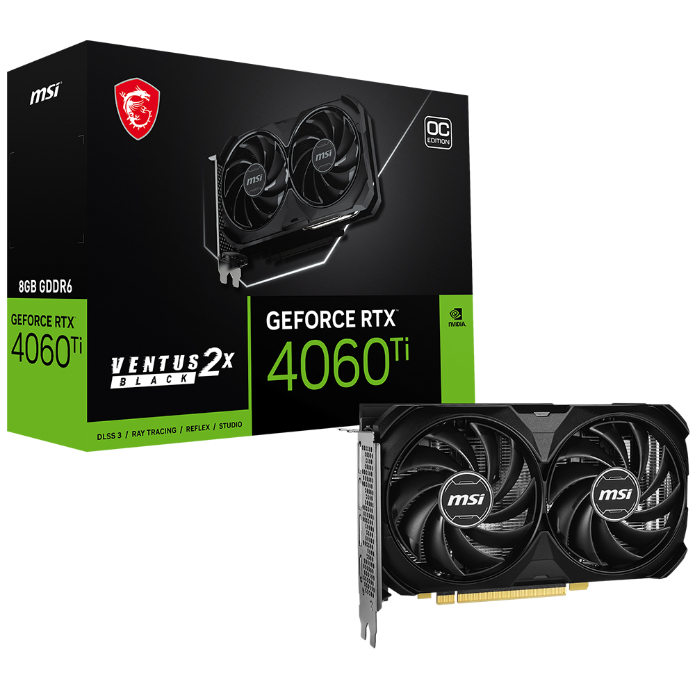 MSI 지포스 RTX 4060 Ti 벤투스 2X 블랙 E1 OC D6 8GB_이미지
