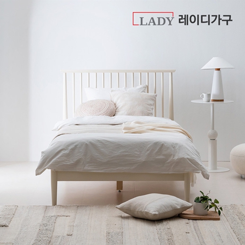  레이디가구 스칸딕 로맨틱1 핀란드 원목 침대 SS [매트별도]