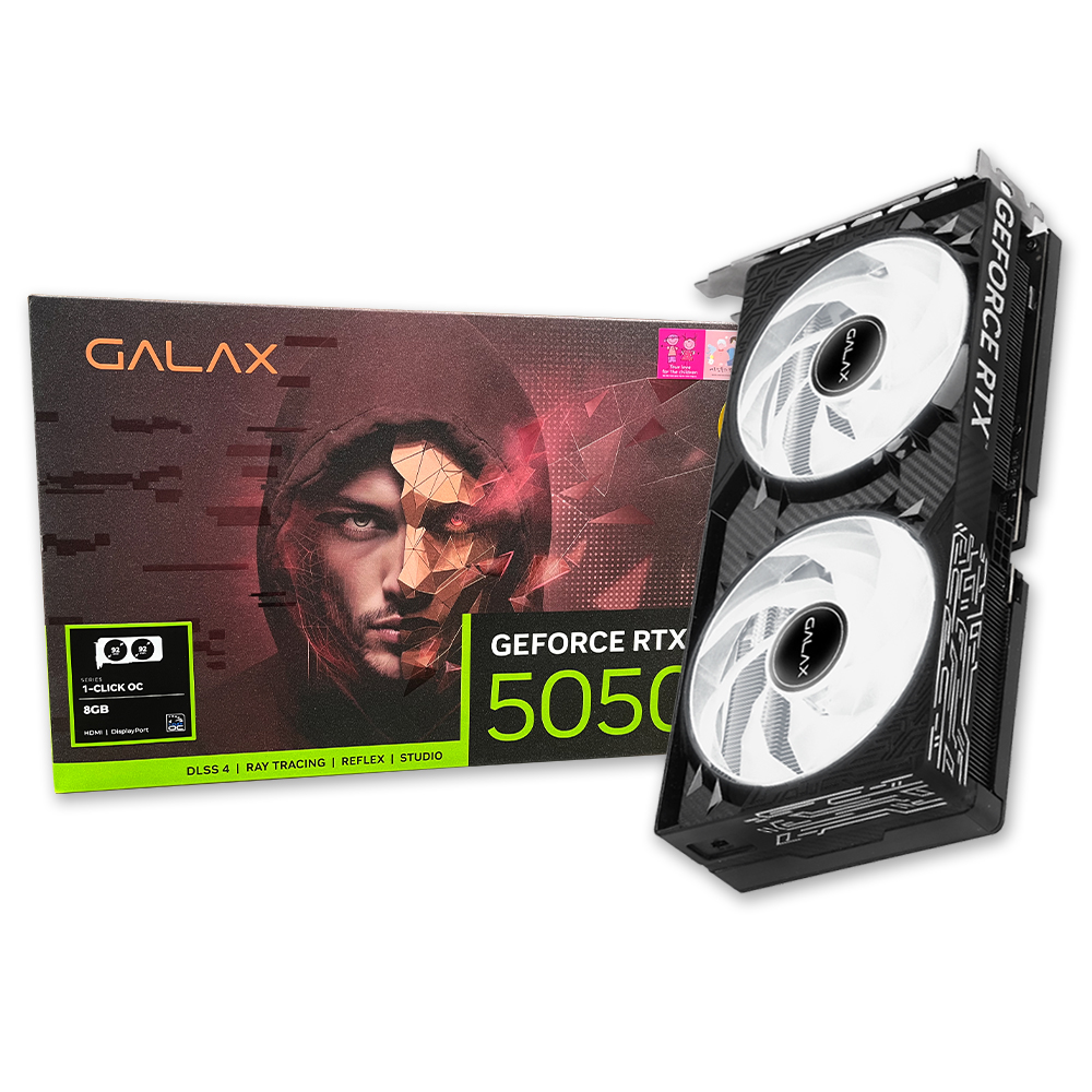 갤럭시 GALAX 지포스 RTX <b>5050</b> BLACK OC D6 8GB DUAL HDMI