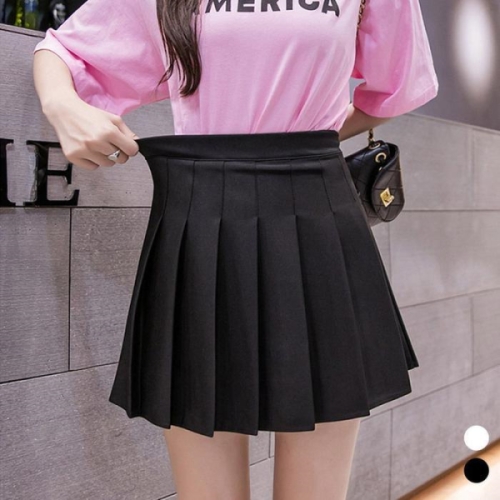 ONM 밴딩 주름 테 치마 스커트 LM-0318