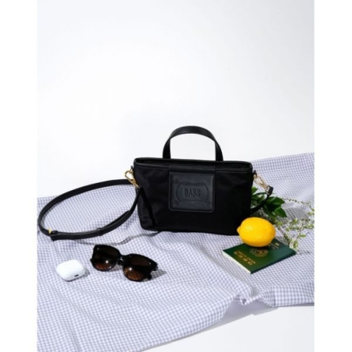 닥스 WOMENS ACCESSORIES 본머스 블랙 가죽배색 나일론 미니 토트 겸 크로스백 DCWA5F806BK 251854_이미지