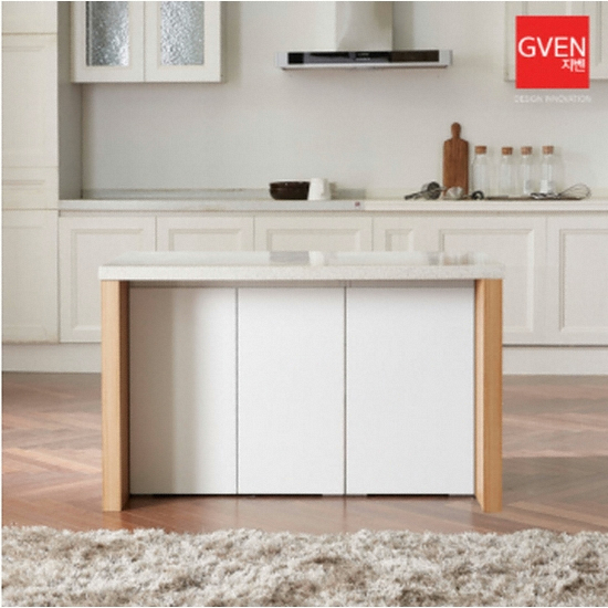 지벤 라이나 H형 인조대리석 아일랜드식탁 1200 (의자별도)_이미지