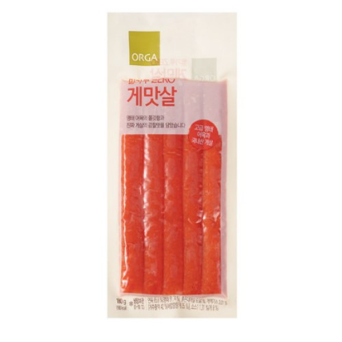 올가홀푸드 ORGA 밀가루 ZERO 게맛살 180g (4개)_이미지