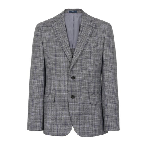 바쏘옴므 울 블렌디드 멀티 글랜체크 자켓 BSY1JS44A