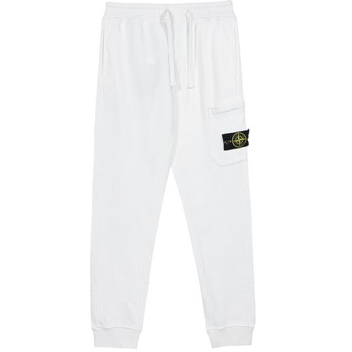 스톤아일랜드 와펜 카고 기모 팬츠 771564520 (V0001, 화이트)_이미지