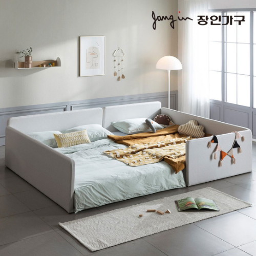 장인가구 아이브 조이 슬림 저상형 보금자리형 패밀리침대 SS+SS (독립스프링)_이미지