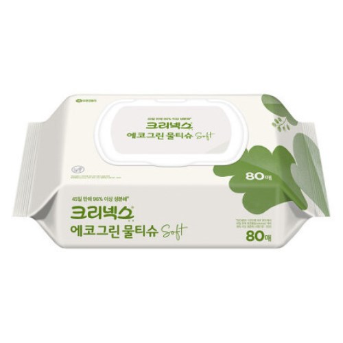 크리넥스 에코그린 소프트 물티슈 캡형 80매