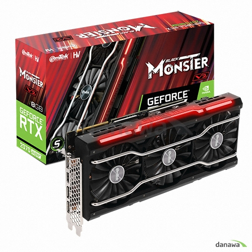 이엠텍 HV 지포스 <b>RTX</b> <b>2070</b> SUPER BLACK MONSTER V2 D6 8GB