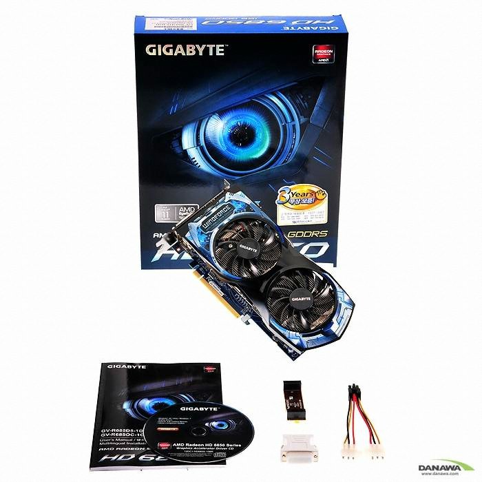GIGABYTE �󵥿� HD 6850 UDV D5 1GB WINDFORCE 2X
