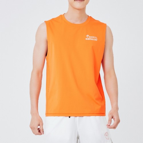 선셋 슬리브리스 래쉬가드 오렌지 B3SMWSV002ORG