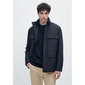 Massimo Dutti WATER-REP NT PUFFER WITH POCKETS Light jacket dark blu..