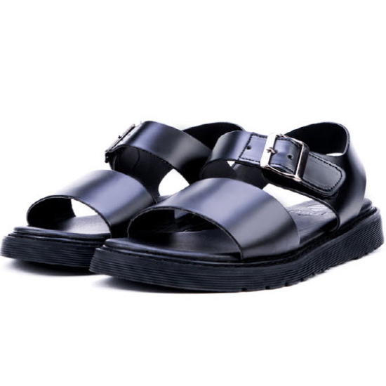 패션홀릭 BSQT 체스키 스트랩 키높이 가죽 샌들 231_이미지