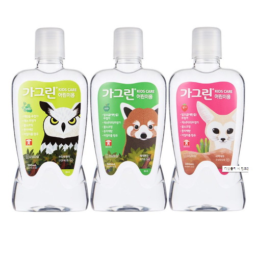 가그린 어린이용 사과 1개 + 딸기 1개 + 청포도 1개 380ml (1세트)_이미지