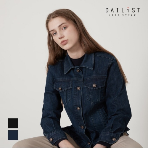 올리비아로렌 여성 숏기장 데님 자켓_MDBMJYF7361_이미지