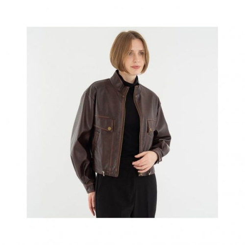 리오벨 차이나 카라 빈티지 FAUX가죽점퍼 1153253