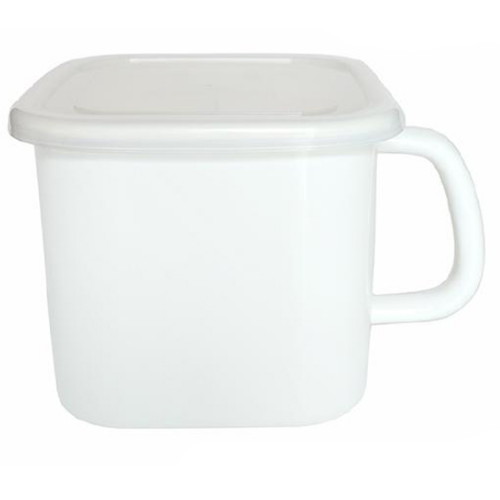 하코야 법랑 사각 핸디 포트 (14cm)_이미지