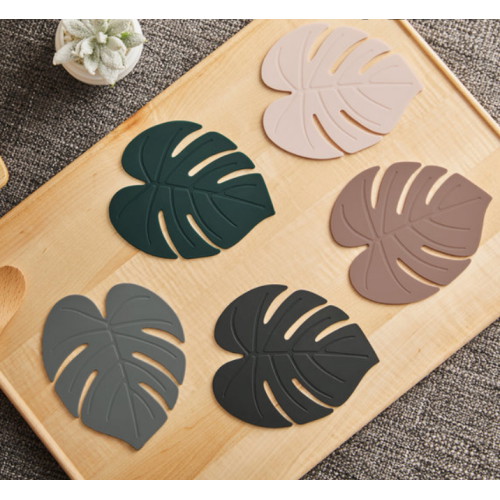 실리콘 나뭇잎 컵받침대 11cm