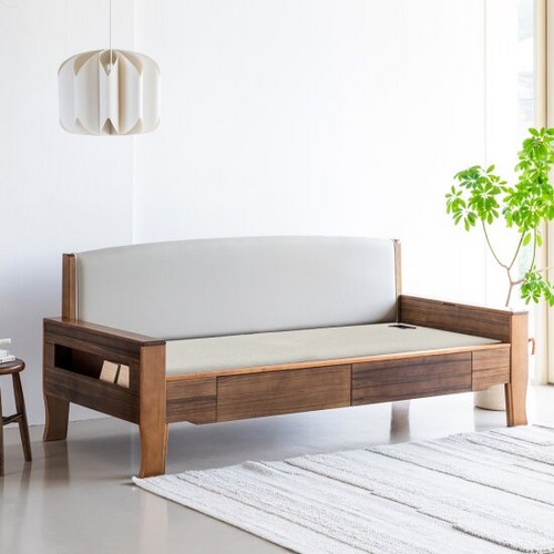 현대의료기 온다움 서랍 흙소파 MS+리프트테이블