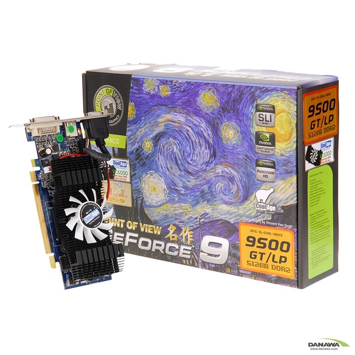P.O.V ������ 9500GT ٣��(����) 512MB LP VC6000