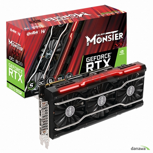 이엠텍 HV 지포스 RTX 2070 SUPER BLACK MONSTER V2 OC D6 8GB_이미지