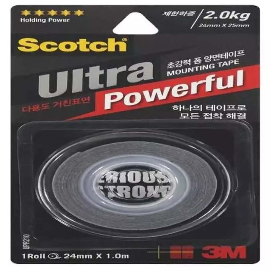 3M 생활용품 초강력 다용도 폼 양면테이프 UP115 1.1mm x 12mm x 1.5m WT30065