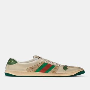  구찌 Screener Leather & Canvas Sneakers_506323211 상품이미지