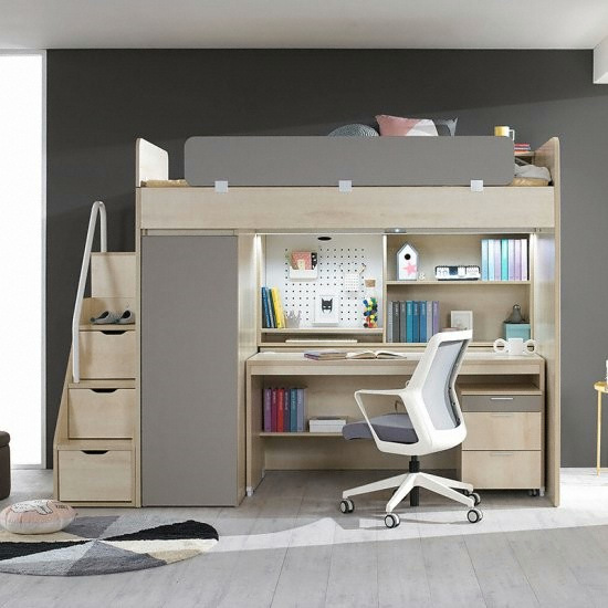 꿈꾸는요셉 이큐 EQBN113 옷장형 수납계단 벙커침대 SS