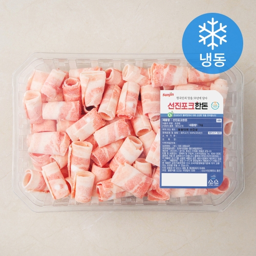 선진포크 한돈 돌돌 대패 삼겹살 1kg (1개)