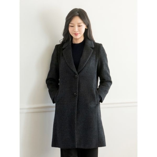 마담4060 엄마옷 데일리 중년여성 클래씨마담 코트케니우드버튼하프울-FCO2512004_이미지