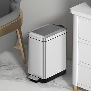 히키스 페달형 무소음 스텐 휴지통 15L