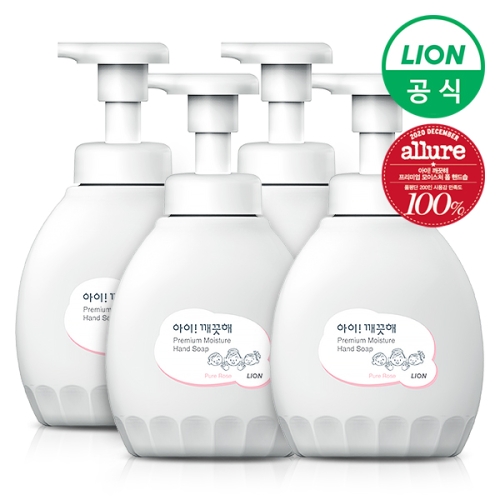 아이깨끗해 프리미엄 모이스처 핸드워시 퓨어로즈 450ml (4개)_이미지