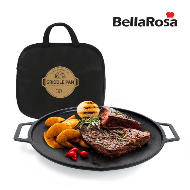 씨엔디상사 벨라로사 국내산 IH 인덕션 캠핑 그리들팬 + 가방 (30cm)_이미지