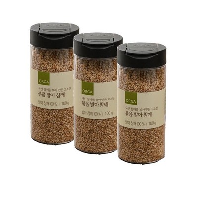 올가 볶음 발아 참깨 국내산 (100g,3개)