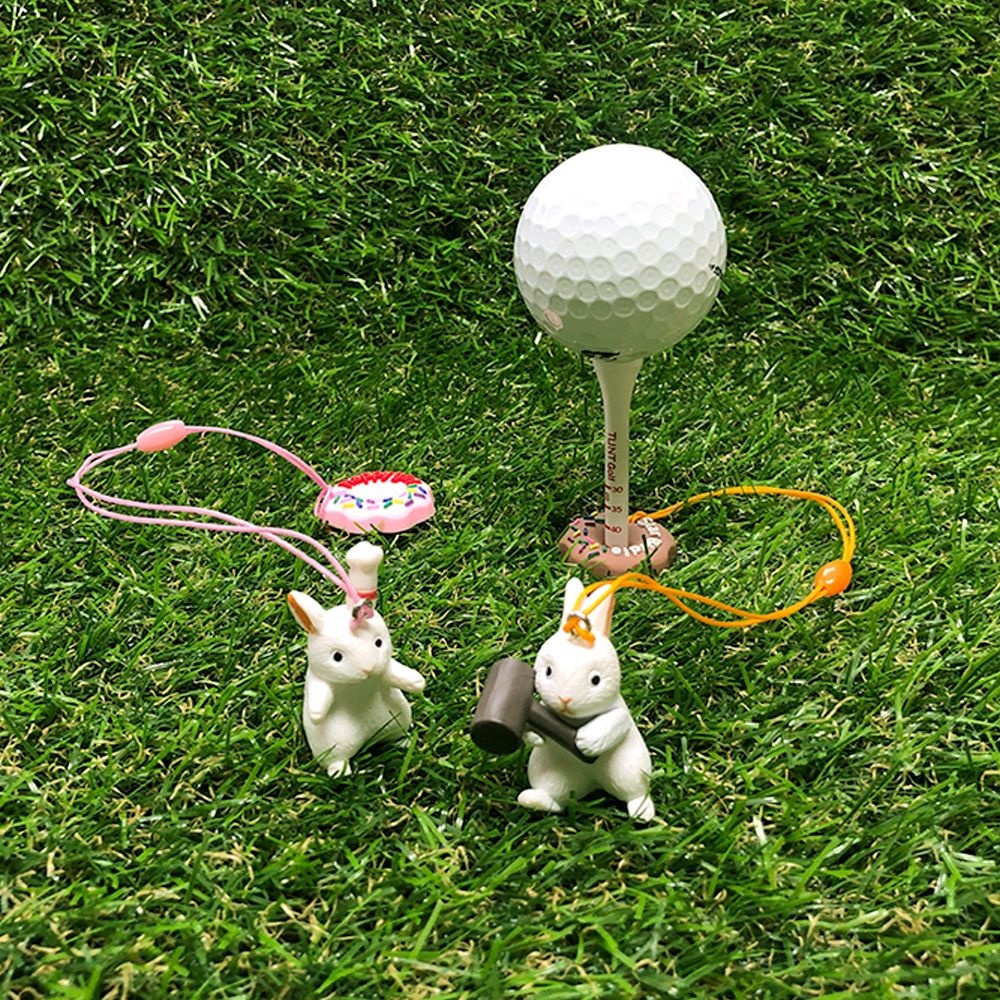 턴트골프 와글와글 토끼 도넛링 골프티걸이
