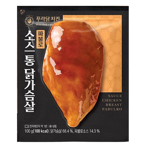 푸라닭 소스 통 닭가슴살 파불로 100g