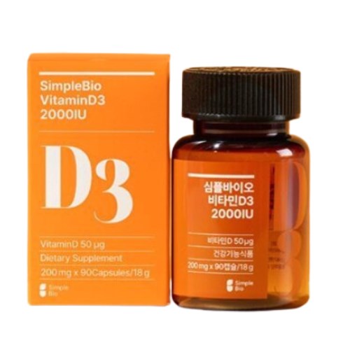 심플바이오 비타민D 2000IU 200mg 90캡슐