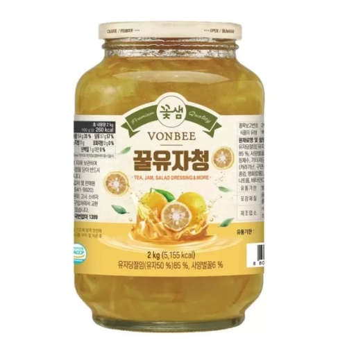 꽃샘식품 꽃샘 꿀유자청 2kg
