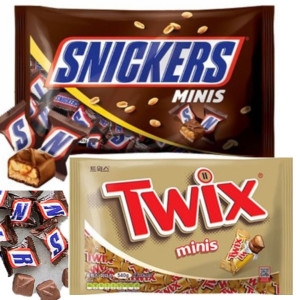 벌크용 1520g/ 스니커즈 760g + 트윅스 760g 대용량 미니 초코바