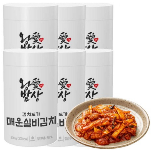 한울 왕애밥상 김치도가 매운 실비김치 500g (6개)_이미지